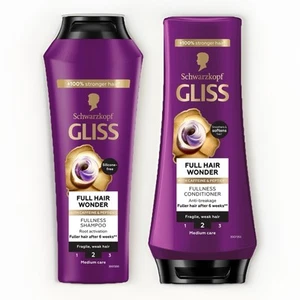 SCHWARZKOPF Gliss Full Hair Wonder Shampoo And Conditioner Set For Fine Hair - Picture 1 of 8