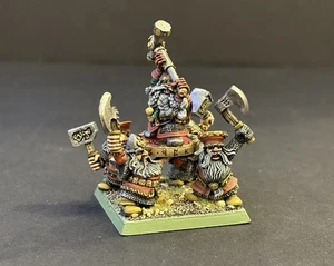 Warhammer Dwarf King on Shield Bearers Conversion Hammerers Throne Power Metal - Picture 1 of 5