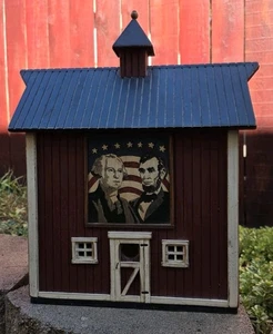 HAROLD TURPIN RED FARM HOUSE LINCOLN WASHINGTON EARLY PIECE SIGNED HTF ART - Picture 1 of 8