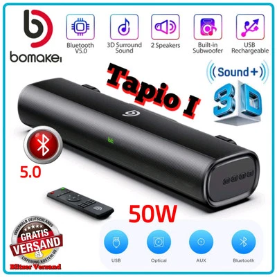 Bomaker Tapio I Bluetooth Soundbar Subwoofer TV Sound System Heimkino Lautsprech - Bild 1 von 4
