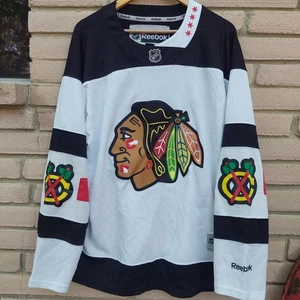 Camiseta deportiva cosida Chicago Blackhawks grande blanca Reebok Stadium Series Premier - Imagen 1 de 13
