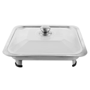 Stainless Steel Dinner Plate Flat Buffet Tray Entertaining Dishes Banquet - Picture 1 of 12