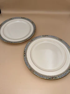 2 Lenox Trent pattern Luncheon plates 9 inches Fruit and Floral Border - Picture 1 of 8