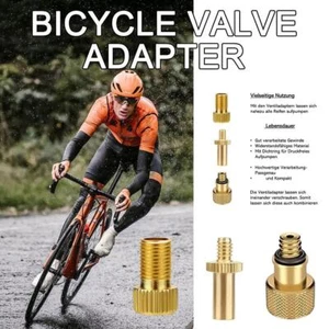 Presta to Schrader Valve Adapter Converter RoadBike Bicycle Cycle Pump New B0I7 - Picture 1 of 11