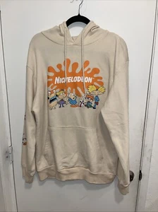 Nickelodeon New Tan Hoodie Large w/front pouch Authentic - Bild 1 von 5