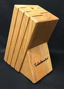 Saladmaster 6 Slot Wooden Knife Block - Picture 1 of 3