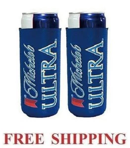 MICHELOB ULTRA SLIM CAN 2 COOLER COOZIE COOLIE KOOZIE HUGGIE NEW BUD BUDWEISER - Picture 1 of 1
