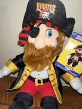 NWT 2007 Build A Bear Raise the Jolly Roger Plush Pittsburgh Pirate 13" baseball
