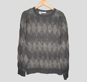 VTG GIORGIO ARMANI WOOL ALPACA SWEATER GEOMETRIC w/TEXTURE MADE IN ITALY SZ: MED - Picture 1 of 12