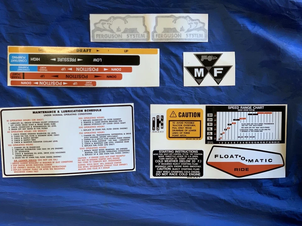 НАБОР НАКЛЕЕК MASSEY FERGUSONTRACTOR - Изображение 1 из 1