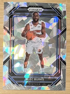 2022-23 Panini Prizm Basketball Alec Burks Silver Cracked Ice Prizm #91 Pistons - Image 1 of 2