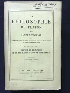 DIE PHILOSOPHIE PLATONS, Alfred Durchsucht, Buchbeil 1922, Dritter Tom - Bild 1 von 10