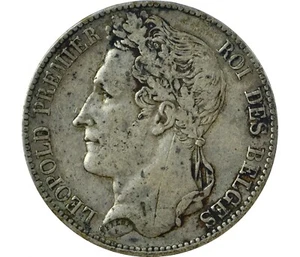5 Francs BELGIEN Leopold I. Lorbeerkopf 1847 - Bild 1 von 2
