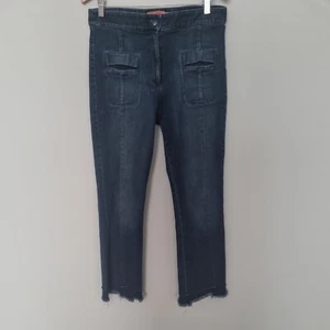 Womens Jeans Manning Cartell Size 14 Dark Denim Frayed Hem - Picture 1 of 12