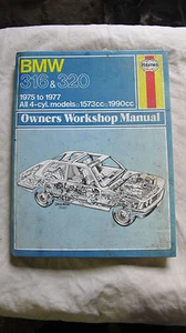 BMW 316 & 320 1975 BIS 1977 HAYNES WERKSTATTHANDBUCH 276 GEBRAUCHTER ZUSTAND  - Bild 1 von 3