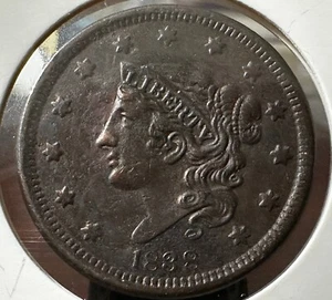 1838 Coronet Matron Head United States Large Cent Nice Shape! - Picture 1 of 4