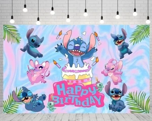 Backdrops for Lilo and Stitch Birthday Party Decorations Supplies Stitch Baby - Picture 1 of 6