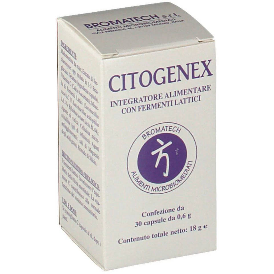 Bromatech Citogenex Integratore Alimentare Di Fermenti Lattici, 30 Capsule - Immagine 1 di 1