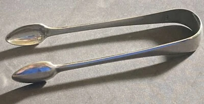 B356 - Georgian Tongs Thomas Dicks Sterling London 51.1 grams, 5 1/2" circa 1826 - Image 1 of 4