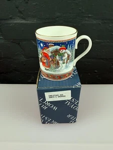 Royal Worcester Christmas Tales Tea Coffee Mug 1999 9.5 cm High Santa Snowman - Picture 1 of 6