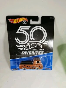 HOT WHEELS 50 FAVORITES 60's FORD ECONOLINE PICKUP METAL/METAL REAL RIDERS - Picture 1 of 6