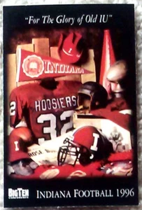 INDIANA UNIVERSITY HOOSIERS 1996 FOOTBALL POCKET SCHEDULE - MINT! - Picture 1 of 1