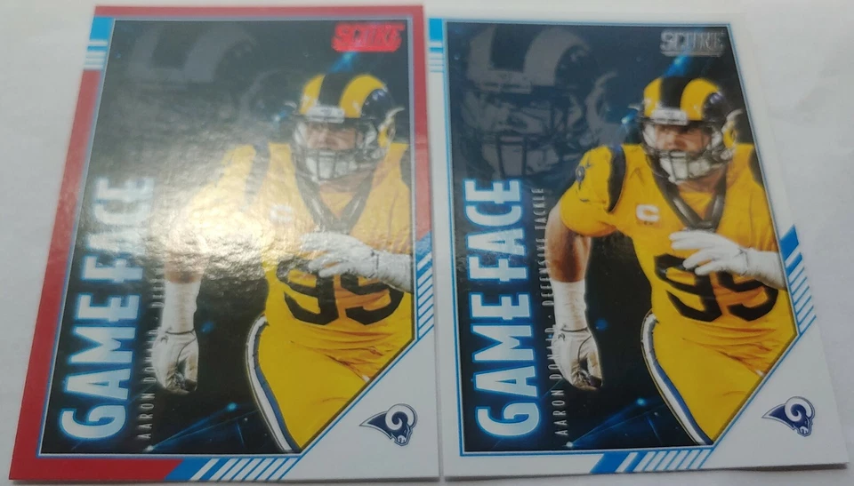 Aaron Donald LOS AMGELES RAMS 2020 SCORE GAME FACE RED FAT PACKS & Base GF-AD - Image 1 of 4