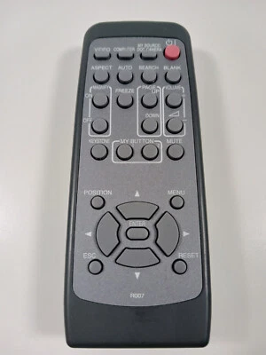 HITACHI R007 LCD Projector Remote Control OEM Genuine - Tested, Works - Image 1 of 4
