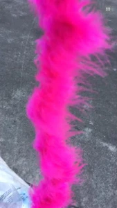 Bufanda de fiesta de boda boa marabú rosa de 10 yardas de largo 75 g - Imagen 1 de 5