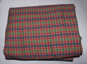 34" x 44", Unbranded, "Red, Green, & Blue Plaid", Color Blend Fabric - Picture 1 of 1
