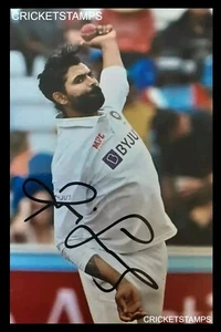 RAVINDRA JADEJA CRICKET ICON SIGNED GLOSSY POSTER REPRINT A4 SIZE 8"X11" PHOTO - Picture 1 of 1