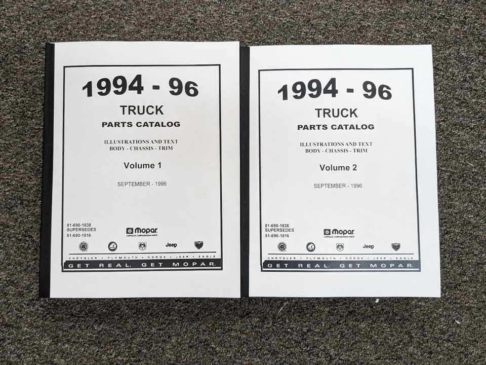 1996 道奇 Ram 1500 2500 3500 货车零件目录手册 SLT Maxi 扩展 — 第 1/1 张图片
