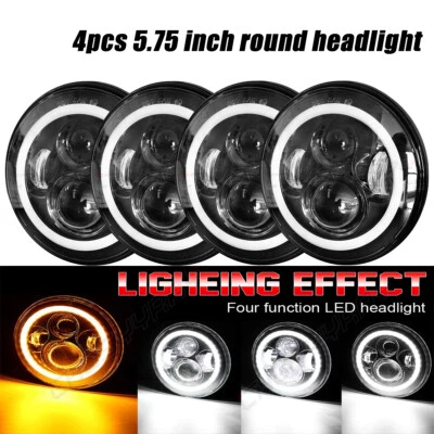 Faros LED 4 piezas 5-3/4" 5,75" alto/bajo con DRL para Lincoln Continental 1958-1979 Foto 1 de 4