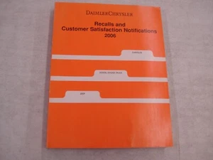 2006 CHRYSLER DODGE CAR TRUCK JEEP SERVICE RECALLS MANUAL SHOP BOOK - Picture 1 of 2