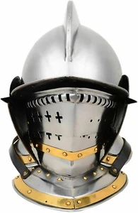 Medieval Warrior Full Face 20G Fully Functional Helmet LARP Helmet For Cosplay - Picture 1 of 4