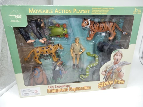 STEVE IRWIN Crocodile Hunter Playset Eco Expedition RAINFOREST Exploration NIB Cover