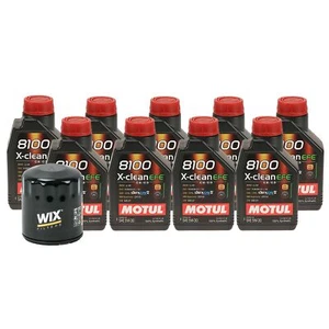 9L Motul 8100 X-CLEAN EFE 5W30 Wix Filter Motor Oil Change Kit API SN - Picture 1 of 1