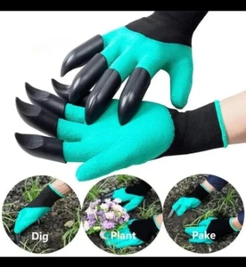 1 Pair Of Gardening Gloves With 8 Claws, Wear-resistant Non-slip Digging, Raking - Picture 1 of 12