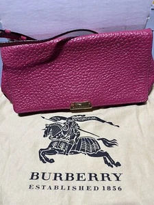 Burberry Leather handbag crossbody shoulder Rose Red And Gold - Picture 1 of 7