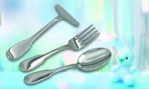 Wilkens Bambino 3pc Baby Cutlery Toddler Cutlery 925 Sterling Silver Flatware - Picture 1 of 1