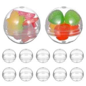 Palline trasparenti 100% plastica multiuso sfere tonde tortite trasparenti - Foto 1 di 11