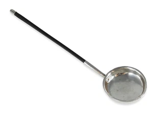Antique Georgian 1800 Sterling Silver & Ebony Handle 28cm Toddy Soup Ladle Spoon - Picture 1 of 8