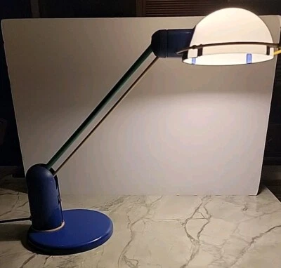 Postmodern Deta!ls D Lyra 80s Adjustable Desk Table Lamp  Blue, Yellow & Teal  - Image 1 of 4