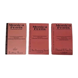 Monica Ferris Needlecraft Mystery Series Books, 3 Uncorrected Proofs paperbacks - Bild 1 von 12
