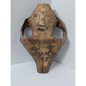 Atoni Ceremonial Horse Skull Carved Mask Etched Indonesian Amazing Detail - Picture 1 of 5