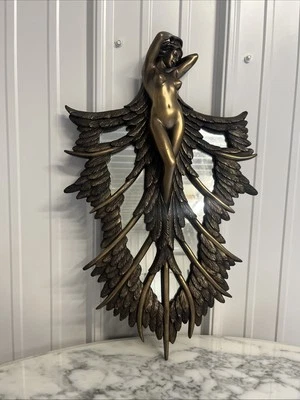 Espelho de esplendor angélico asas angélicas da natureza escultura de parede espelho nu - Imagem 1 de 4