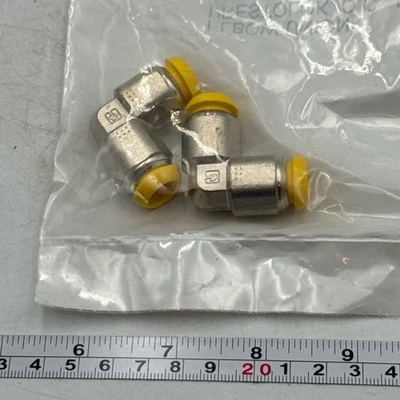 PRESTOLOK 10MM Push Connect Elbow Union Air Fitting 11472-3 Brass 2PK - Image 1 of 4