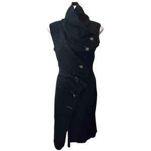 GRO ABRAHAMSSON Anthropologie Gro A Live Wool Asymmetrical Vest Cardigan XS NWT - Picture 1 of 5