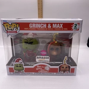 Funko Pop! Vinilo: Paquete de 2 Grinch & Max flocados exclusivo de Amazon ATL 125 DR. SEUSS - Imagen 1 de 4