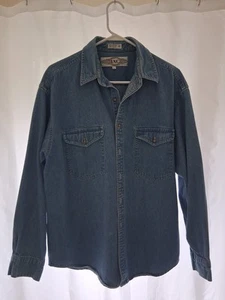 I.N.C Mens Denim Button Up Shirt Size L - Picture 1 of 10